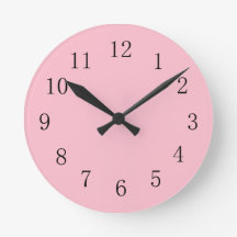 Soft Pink Kitchen Wall Clock
