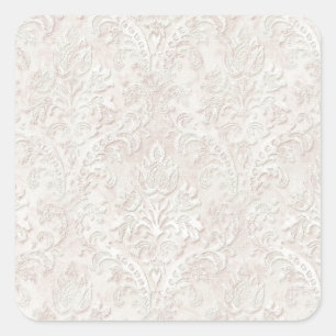 soft pink lace square sticker