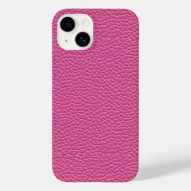 Soft Pink Leather Elegant Modern Texture Design Case-Mate iPhone Case (Back)