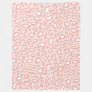 Soft Pink Leopard Fleece Blanket