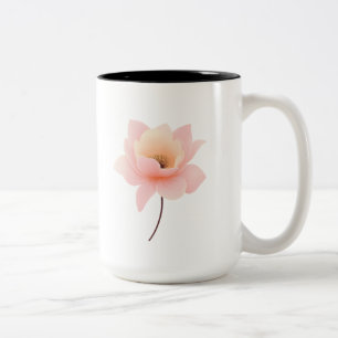 Soft Pink Lotus Two-Tone Coffee Mug