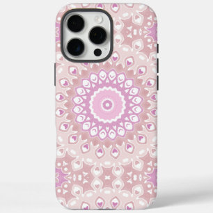Soft Pink Mandala with Heart and Petal Motifs iPhone 16 Pro Max Case
