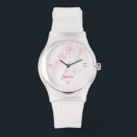 Soft Pink Marble Texture Watch<br><div class="desc">This stunning image of a soft pink and white marble texture is an exquisite design choice that is perfect for elevating your remodeling project to new heights of sophistication and style.</div>