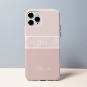 Soft Pink Minimal Girl iPhone 11 Case