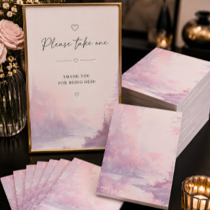 Soft Pink Misty Forest Notes