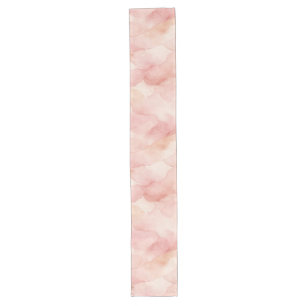 Soft Pink Modern Abstract Design Pattern Long Table Runner