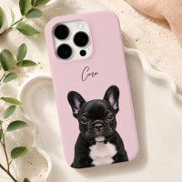 Soft Pink Modern Dog Photo and Script Pet Name