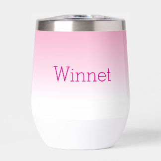 Soft Pink Ombré Wine Tumbler