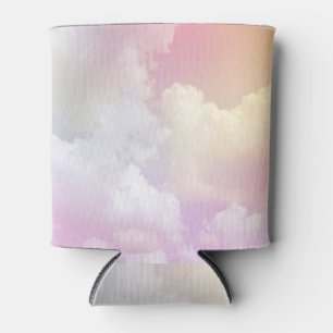 Soft Pink Orange Sky: Fluffy Can Cooler