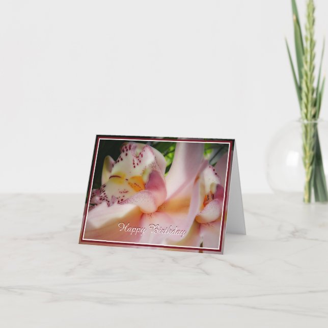 Soft PInk orchid Card (Front)