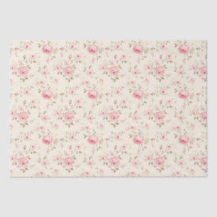 Soft Pink Painted Roses  Tissue Paper