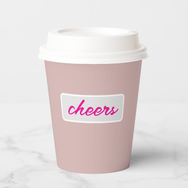 Soft Pink Paper Cup - Perfect for Bachelorettes (Front)