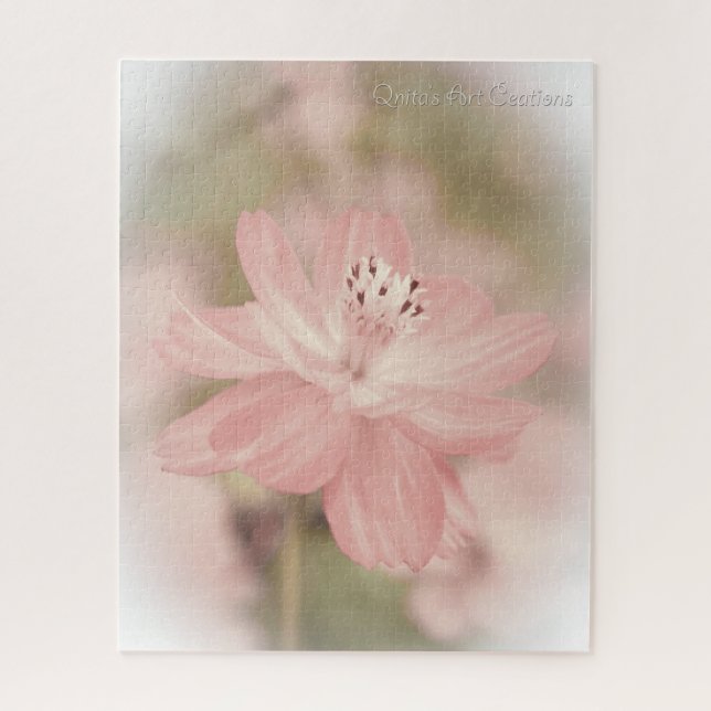 Soft Pink Pastel Flower Jigsaw Puzzle (Vertical)