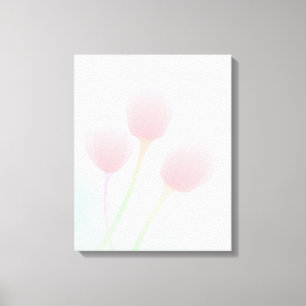 Soft Pink Pastel Tulips Wedding Canvas Print