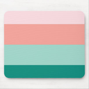 Soft Pink Peach Amber Yucca and Arbor Green Horiz Mouse Mat