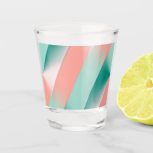 Soft Pink Peach Amber Yucca and Arbor Green Seamle Shot Glass