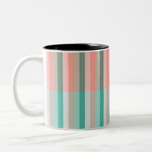 Soft Pink Peach Amber Yucca and Arbor Green Trans Two-Tone Coffee Mug