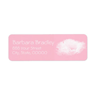 Soft Pink Peony 3 Return Address Labels