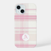 Soft Pink Plaid Customisable Phone Case