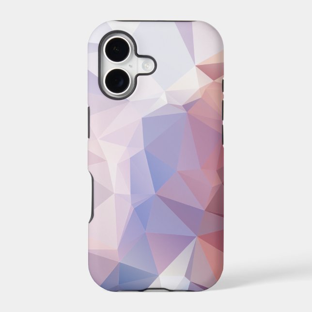 Soft Pink Purple Abstract Pyramid Pattern Case-Mat (Back)