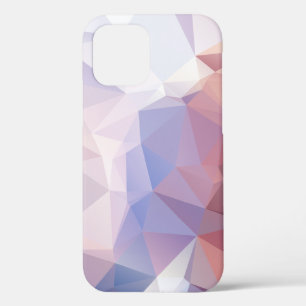 Soft Pink Purple Abstract Pyramid Pattern iPhone 12 Case