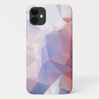 Soft Pink Purple Abstract Pyramid Pattern Design iPhone 11 Case
