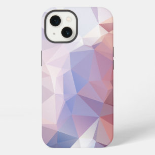 Soft Pink Purple Abstract Pyramid Pattern Design iPhone 13 Case