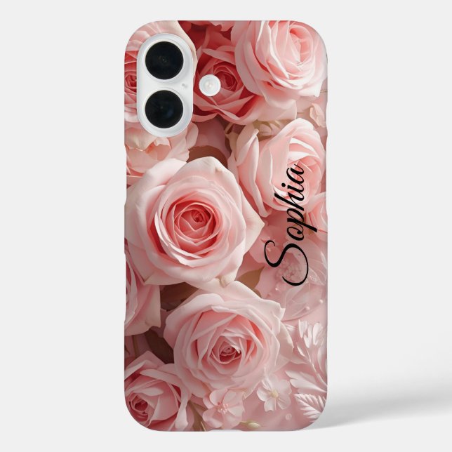Soft Pink Rose Garden – Elegant Floral Art Print Case-Mate iPhone Case (Back)