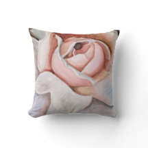 Soft Pink Rose in Watercolor by Jodi Mahaffey