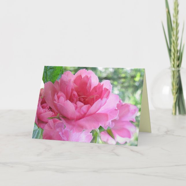 Soft Pink Rose Mother's Day Card (Front)