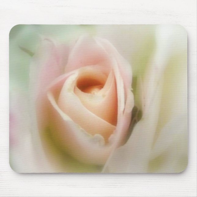 Soft Pink Rose Mouse Pad (Front)