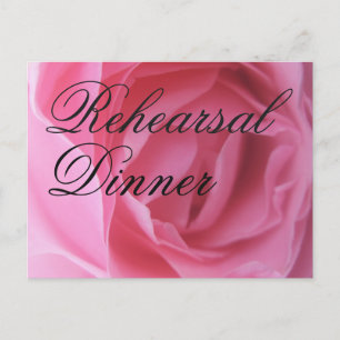Soft Pink Rose Petals Wedding Rehearsal Invite