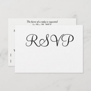 Soft Pink Roses White Wedding RSVP