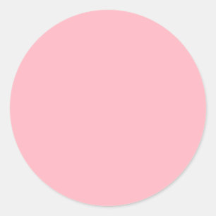 Soft Pink Round Sticker - Customizable