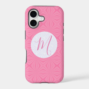 Soft Pink Squiggly Squares Personalised Initial