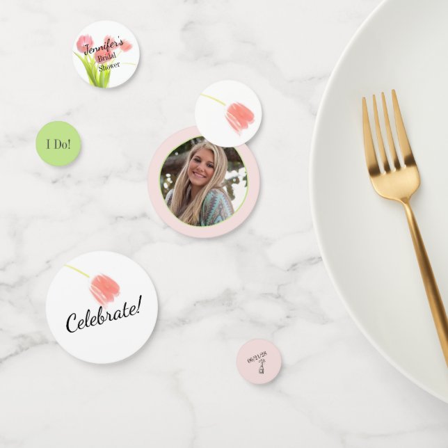 Soft Pink Tulips Bridal Confetti (Group)