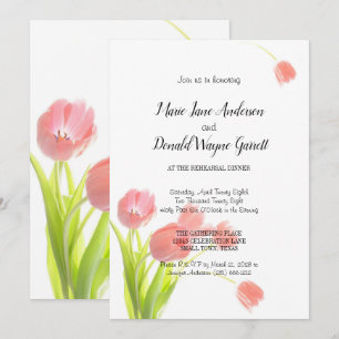 Soft Pink Tulips Rehearsal Dinner