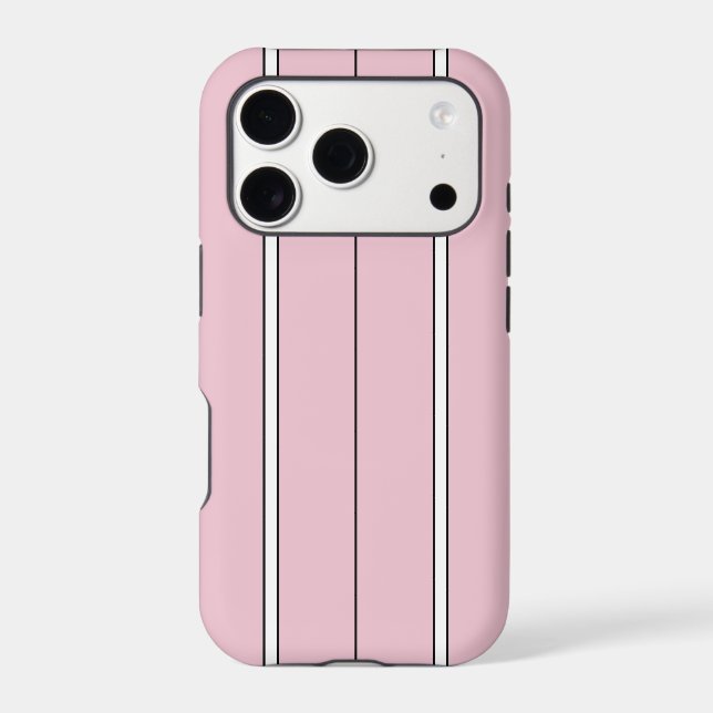 Soft Pink Vertical Stripe Pattern Minimal (Back)