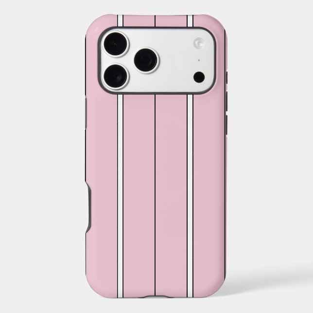 Soft Pink Vertical Stripe Pattern Minimal (Back)
