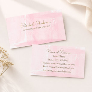 Soft Pink Watercolor Boutique Business Card