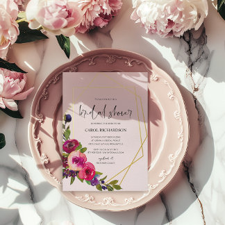 Soft Pink Watercolor Floral Bridal Shower