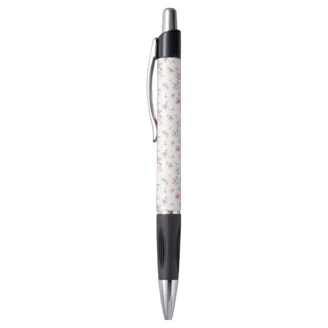 Soft Pink Watercolor Flower Pattern (Top (Vertical))