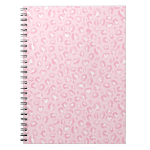Soft Pink Watercolor Leopard Print Notebook