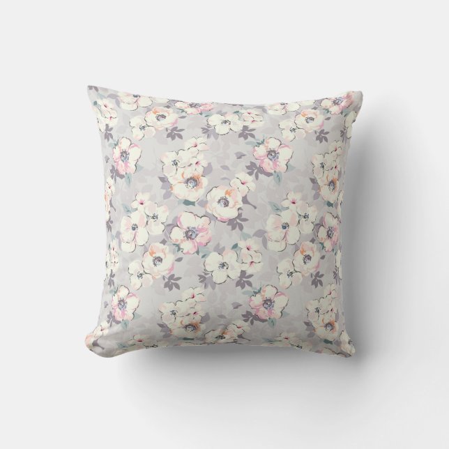 Soft Pink Watercolor Pattern Cushion (Front)