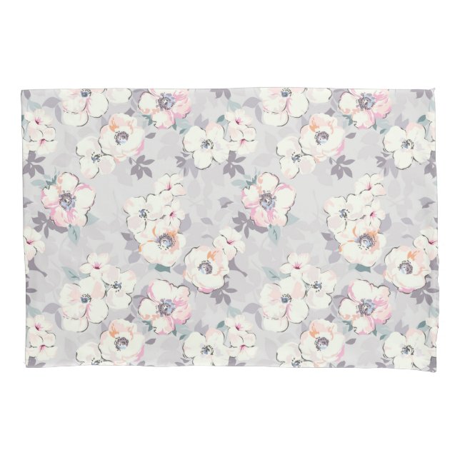 Soft Pink Watercolor Pattern Pillowcase (Front-Left)