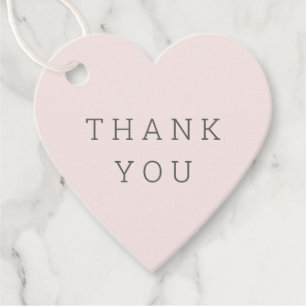 Soft Pink Wedding Thank You Favour Tags