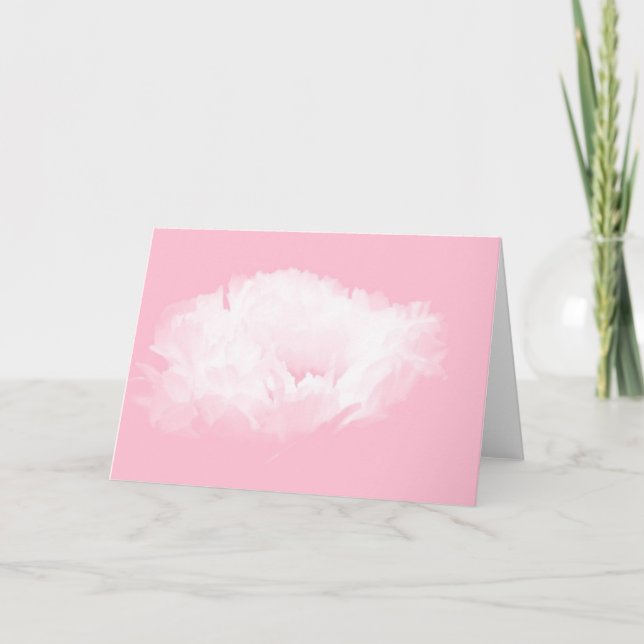 Soft Pink White Peony Floral  HGC1 Card (Front)