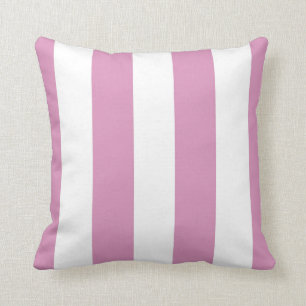 Soft Pink & White Vertical Stripes Design Cushion