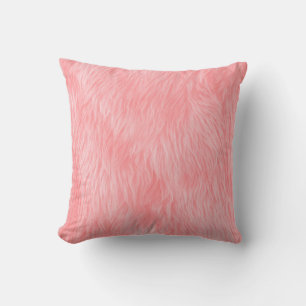 Soft Pink Wool Fur Texture Cushion