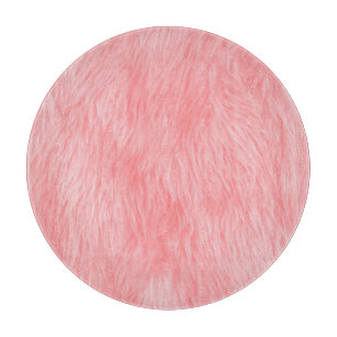 Soft Pink Wool Fur Texture Cutting Board